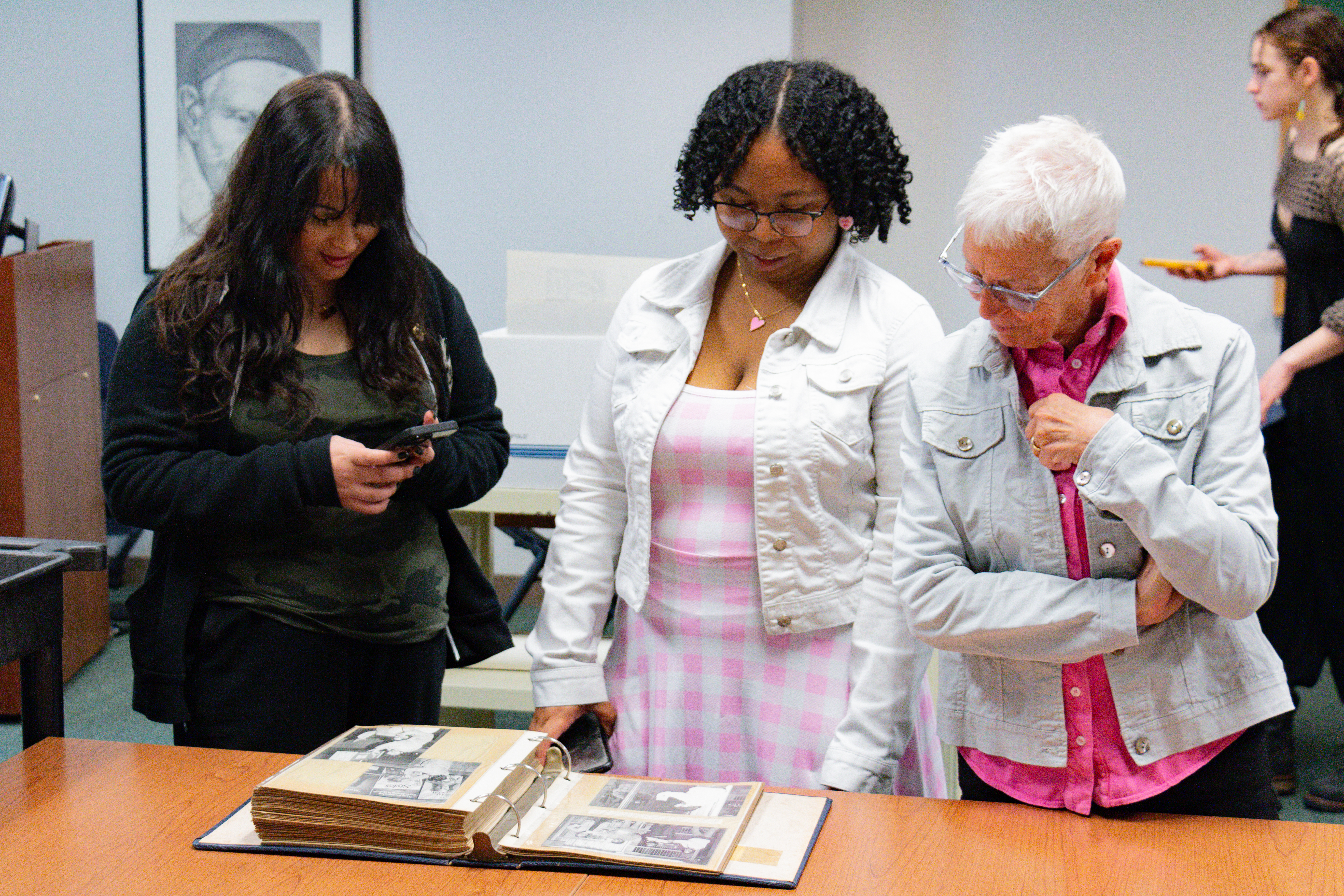 student fellows in the archives